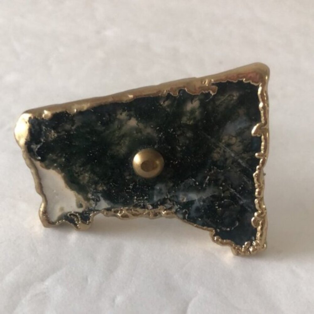 Anthropology VTG Cabinet Drawer Agate Handle Knob Pull Handle - Picture 4 of 14